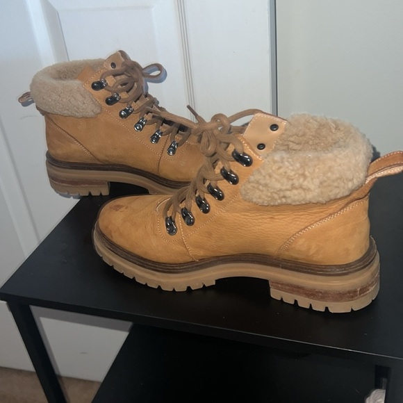 M Gemi Alpi Leather Booties Tan Women’s Size 40 - Picture 6 of 8